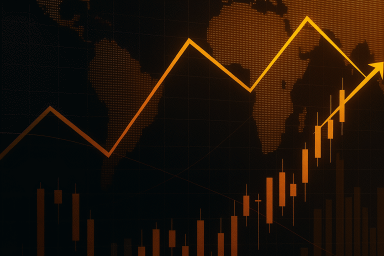 Nifty 50 market analysis chart with upward and downward stock trends, August 2025 outlook